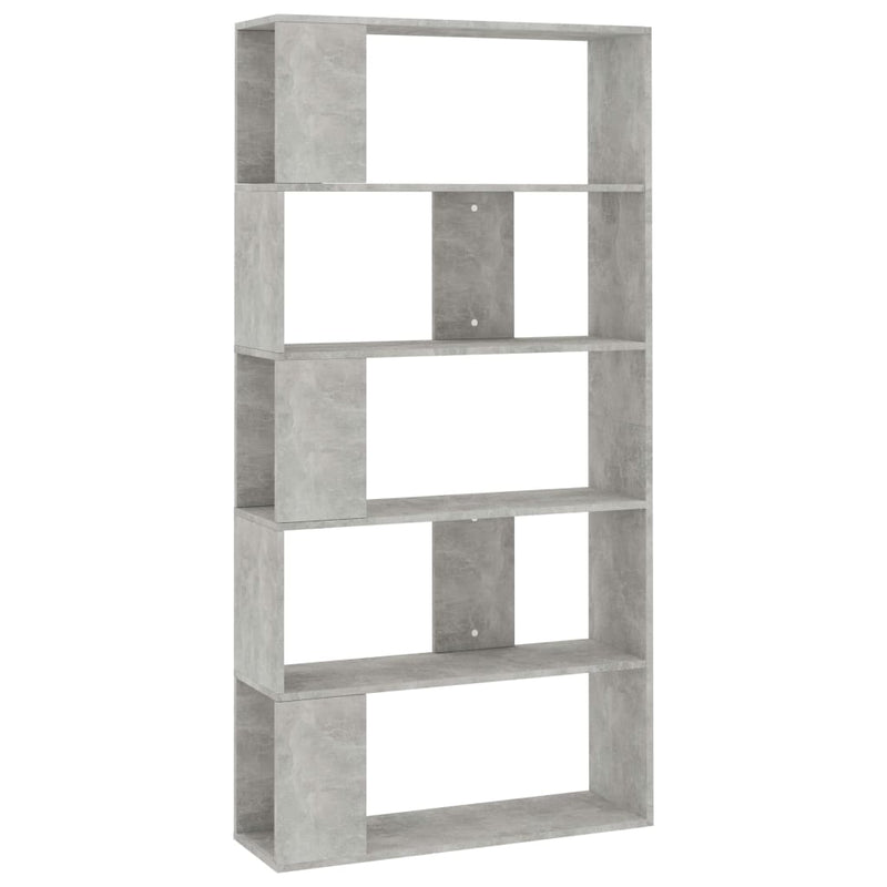 vidaXL betonszürke szerelt fa könyvszekrény/térelválasztó 80x24x159 cm