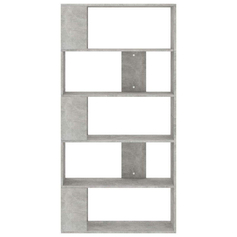 vidaXL betonszürke szerelt fa könyvszekrény/térelválasztó 80x24x159 cm