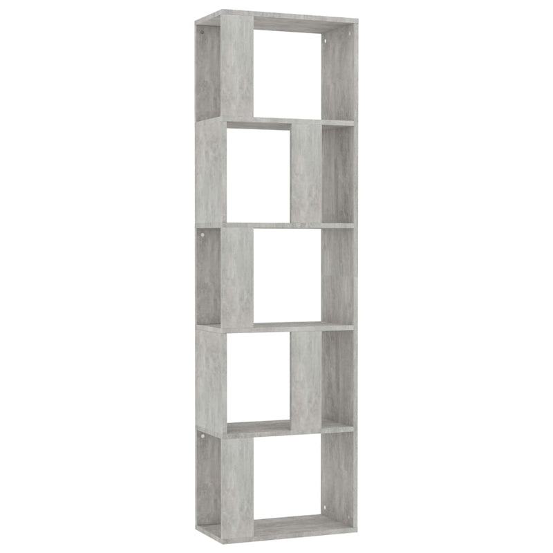 vidaXL betonszürke szerelt fa könyvszekrény/térelválasztó 45x24x159 cm