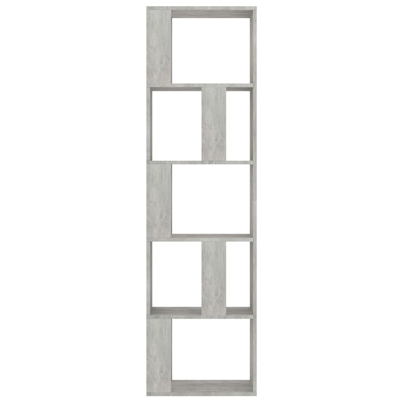 vidaXL betonszürke szerelt fa könyvszekrény/térelválasztó 45x24x159 cm