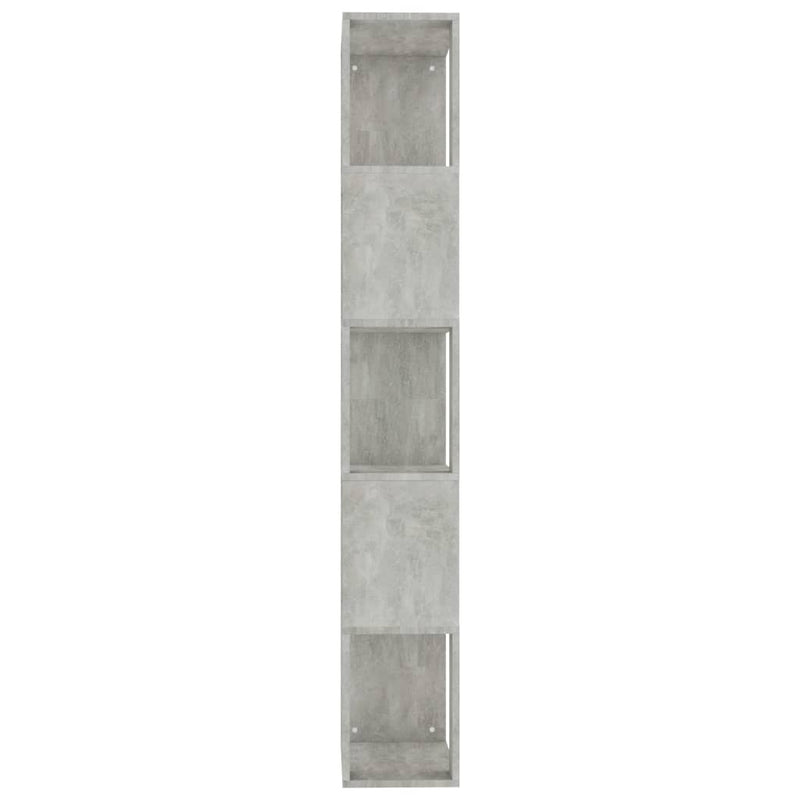 vidaXL betonszürke szerelt fa könyvszekrény/térelválasztó 45x24x159 cm