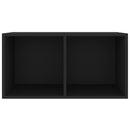 vidaXL fekete szerelt fa lemeztároló doboz 71 x 34 x 36 cm