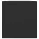 vidaXL fekete szerelt fa lemeztároló doboz 71 x 34 x 36 cm