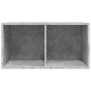 800121 vidaXL Vinyl Storage Box Concrete Grey 71x34x36 cm Chipboard