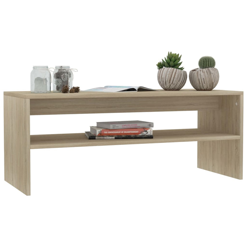 vidaXL sonoma tölgy színű szerelt fa dohányzóasztal 100 x 40 x 40 cm