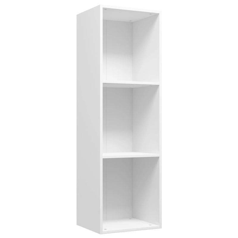vidaXL fehér szerelt fa könyv-/TV-szekrény 36 x 30 x 114 cm