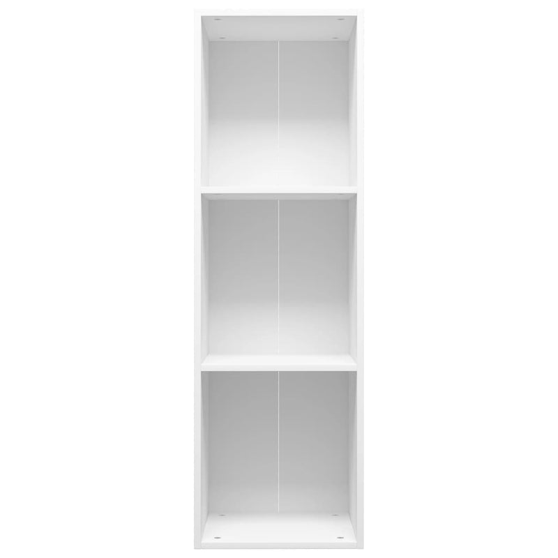 vidaXL fehér szerelt fa könyv-/TV-szekrény 36 x 30 x 114 cm