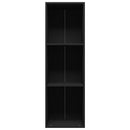 vidaXL fekete forgácslap könyv-/TV-szekrény 36 x 30 x 114 cm