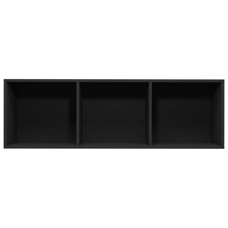 vidaXL fekete forgácslap könyv-/TV-szekrény 36 x 30 x 114 cm