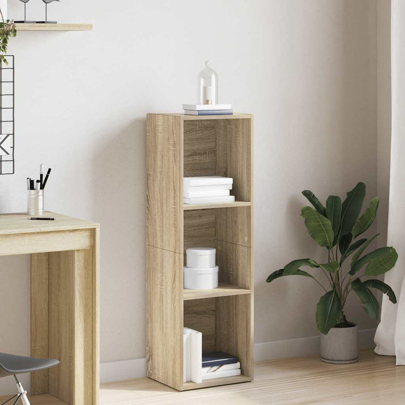 vidaXL sonoma tölgy színű forgácslap könyv-/TV-szekrény 36x30x114 cm