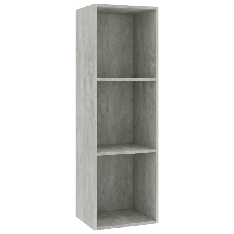 vidaXL betonszürke szerelt fa könyv-/TV-szekrény 36 x 30 x 114 cm