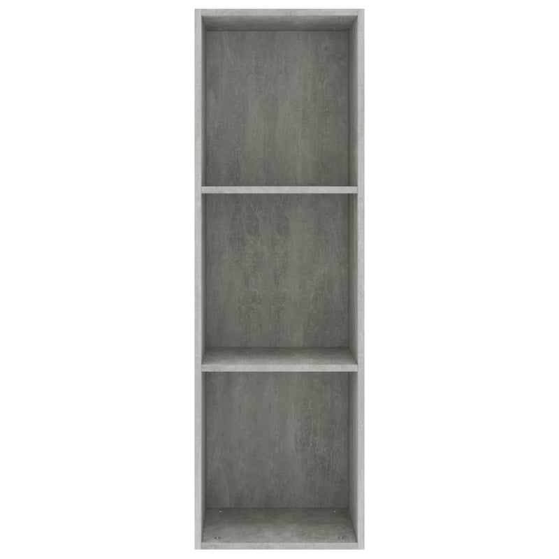 vidaXL betonszürke szerelt fa könyv-/TV-szekrény 36 x 30 x 114 cm