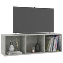 vidaXL betonszürke szerelt fa könyv-/TV-szekrény 36 x 30 x 114 cm