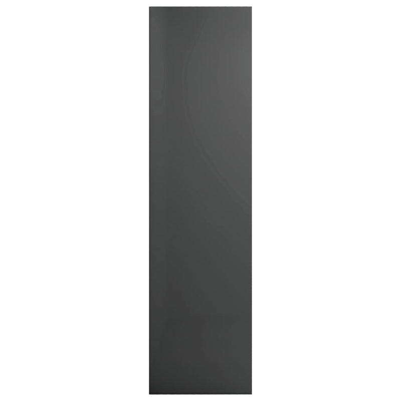 vidaXL magasfényű szürke szerelt fa könyv-/TV-szekrény 36x30x114 cm