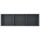 vidaXL magasfényű szürke szerelt fa könyv-/TV-szekrény 36x30x114 cm