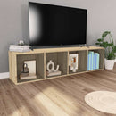 vidaXL sonoma tölgy színű szerelt fa könyv-/TV-szekrény 36x30x143 cm