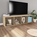 vidaXL sonoma tölgy színű szerelt fa könyv-/TV-szekrény 36x30x143 cm
