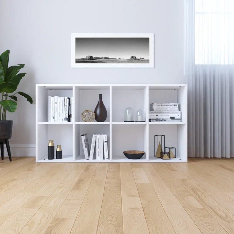 vidaXL fehér szerelt fa könyv-/tálalószekrény 66 x 30 x 130 cm