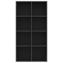 vidaXL fekete szerelt fa könyv-/tálalószekrény 66 x 30 x 130 cm