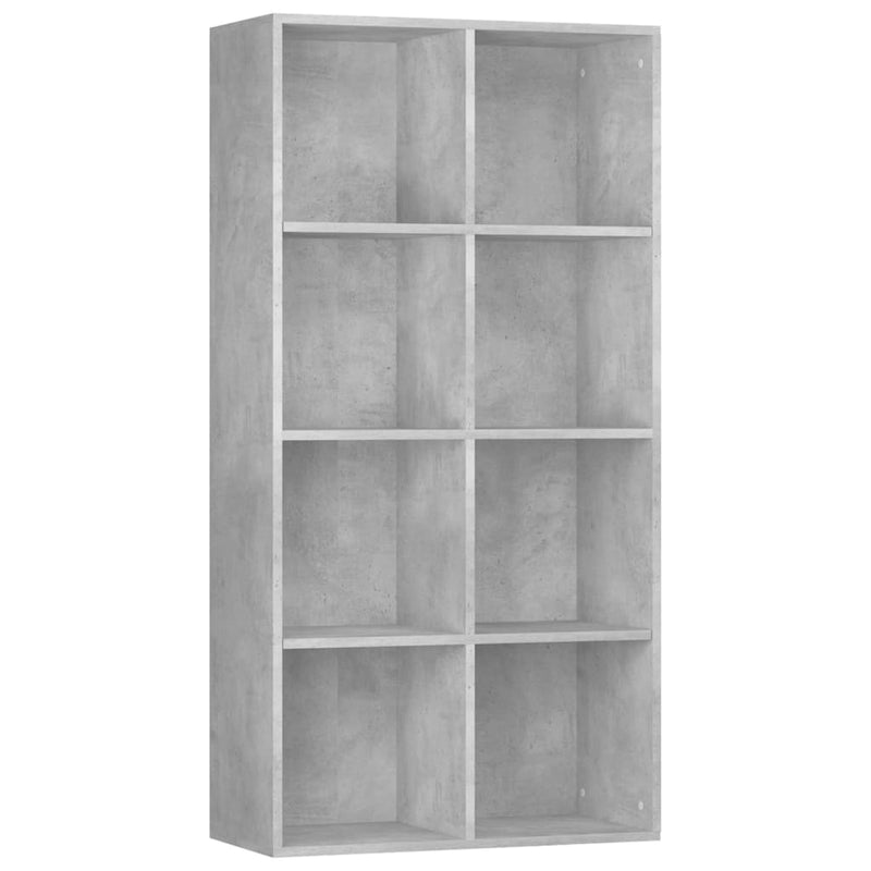 vidaXL betonszürke szerelt fa könyv-/tálalószekrény 66 x 30 x 130 cm