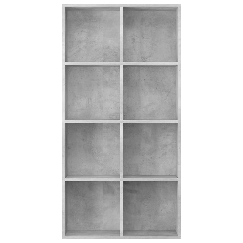 vidaXL betonszürke szerelt fa könyv-/tálalószekrény 66 x 30 x 130 cm