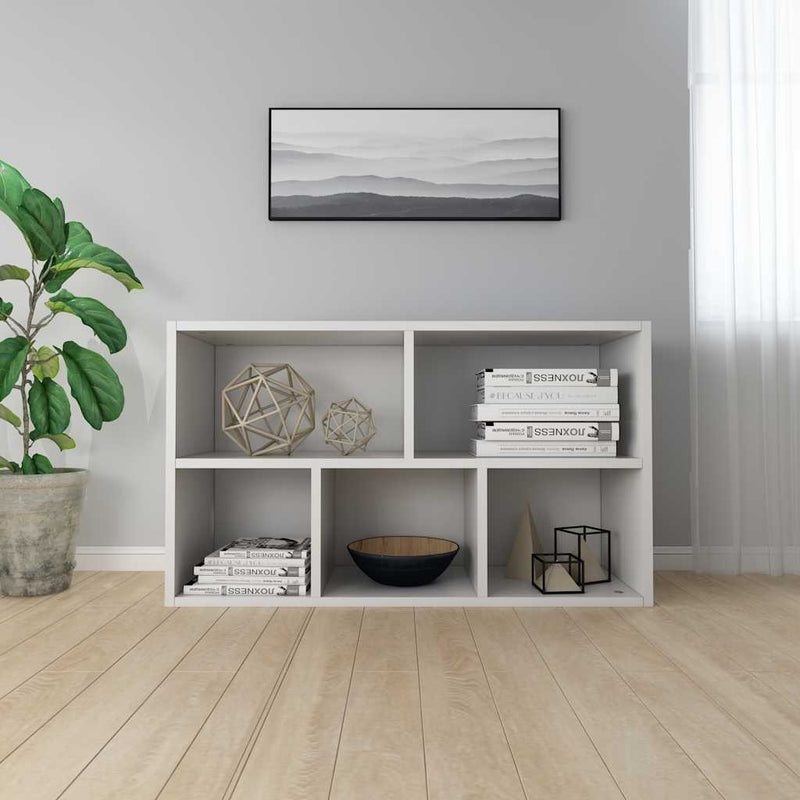 vidaXL fehér szerelt fa könyv-/tálalószekrény 50 x 25 x 80 cm
