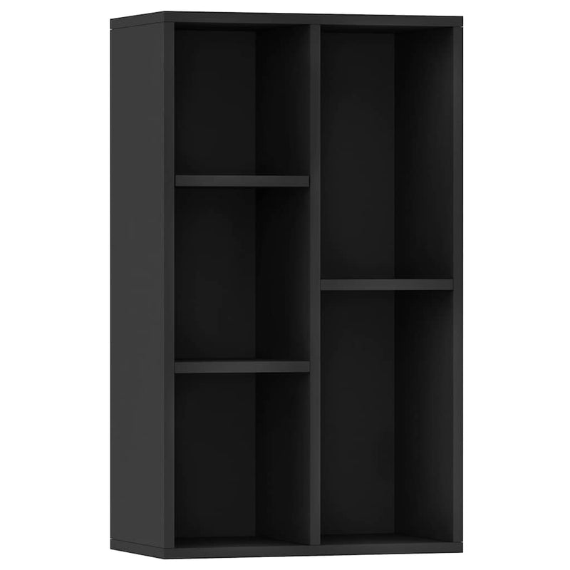 vidaXL fekete szerelt fa könyv-/tálalószekrény 50 x 25 x 80 cm
