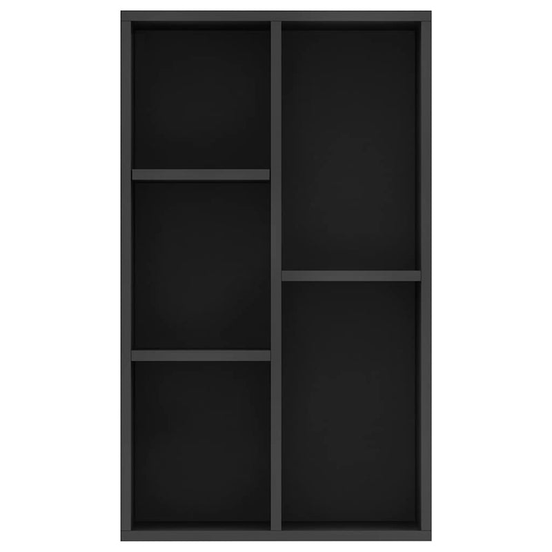vidaXL fekete szerelt fa könyv-/tálalószekrény 50 x 25 x 80 cm