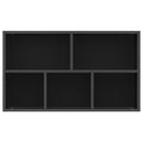 vidaXL fekete szerelt fa könyv-/tálalószekrény 50 x 25 x 80 cm