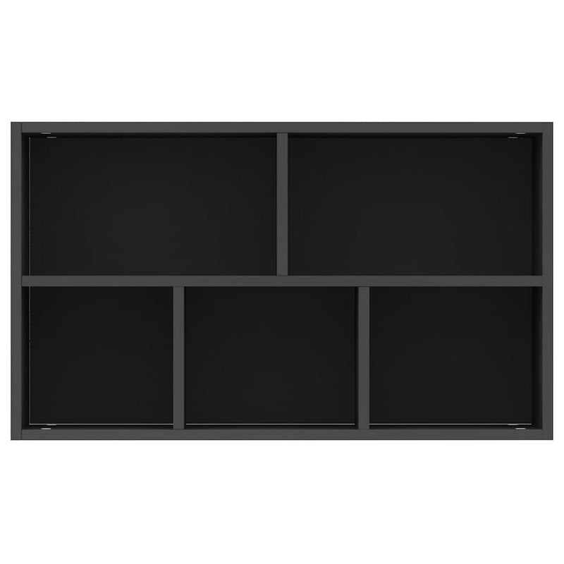 vidaXL fekete szerelt fa könyv-/tálalószekrény 50 x 25 x 80 cm