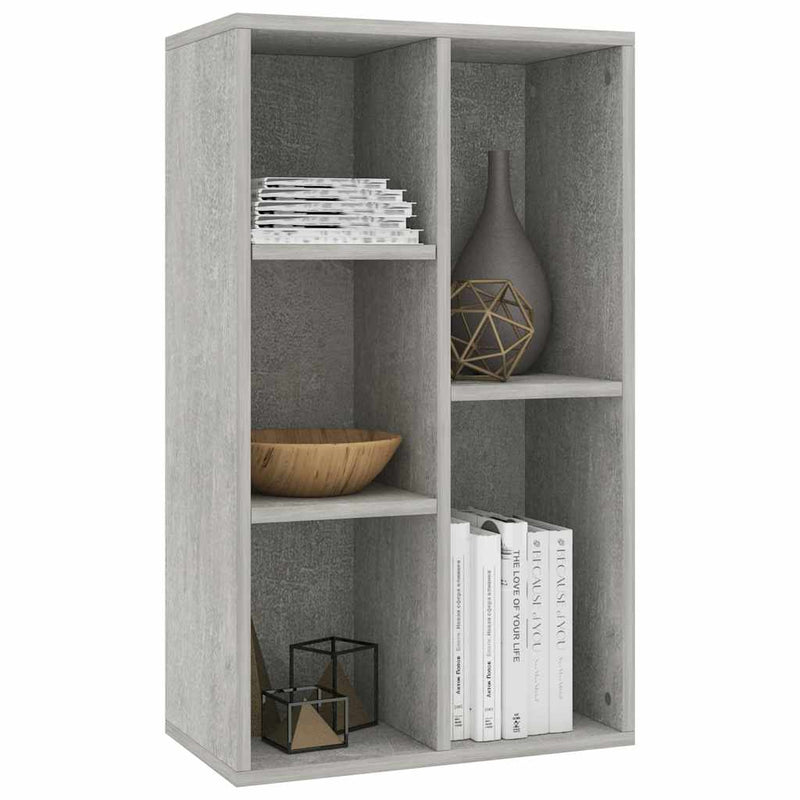 vidaXL betonszürke szerelt fa könyv-/tálalószekrény 50 x 25 x 80 cm