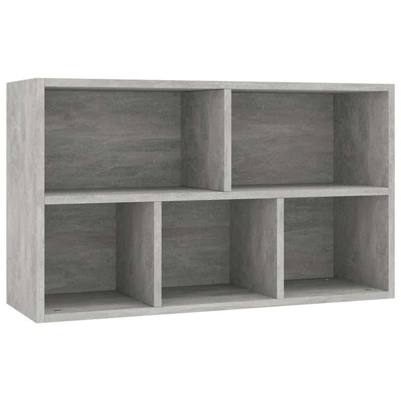 vidaXL betonszürke szerelt fa könyv-/tálalószekrény 50 x 25 x 80 cm