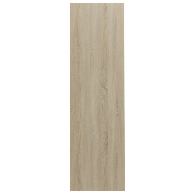 vidaXL fehér-sonoma színű szerelt fa könyvszekrény 97,5x29,5x100 cm