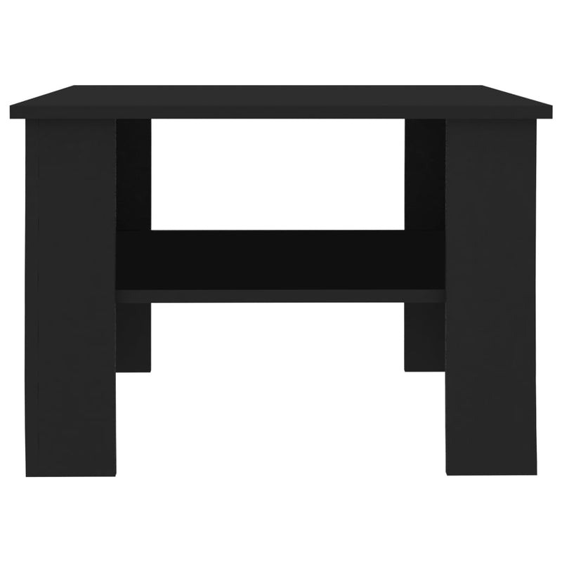 vidaXL fekete szerelt fa dohányzóasztal 60 x 60 x 42 cm