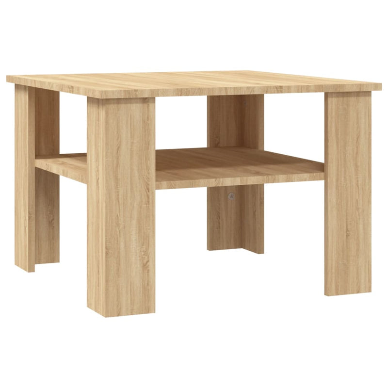 vidaXL sonoma tölgy színű szerelt fa dohányzóasztal 60 x 60 x 42 cm