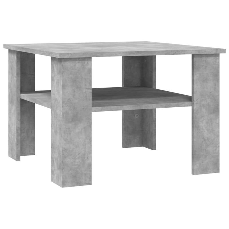 vidaXL betonszürke szerelt fa dohányzóasztal 60 x 60 x 42 cm