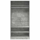 vidaXL betonszürke szerelt fa ruhásszekrény 100 x 50 x 200 cm