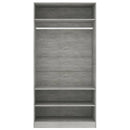 vidaXL betonszürke szerelt fa ruhásszekrény 100 x 50 x 200 cm