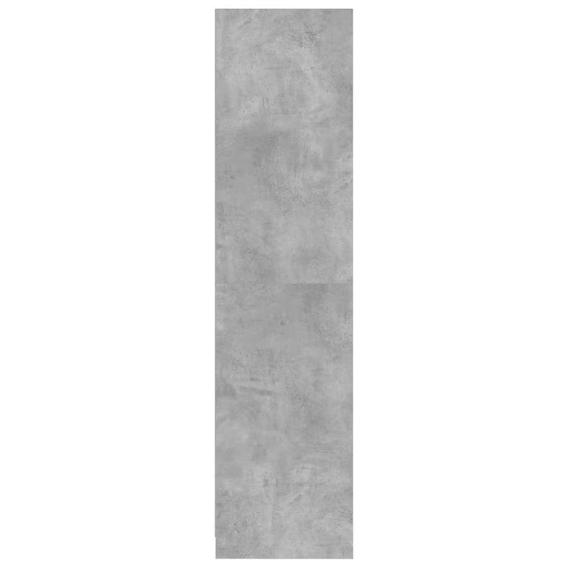 vidaXL betonszürke szerelt fa ruhásszekrény 50 x 50 x 200 cm