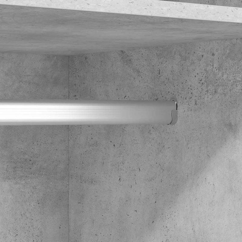 vidaXL betonszürke szerelt fa ruhásszekrény 50 x 50 x 200 cm