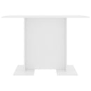 vidaXL fehér szerelt fa étkezőasztal 110 x 60 x 75 cm