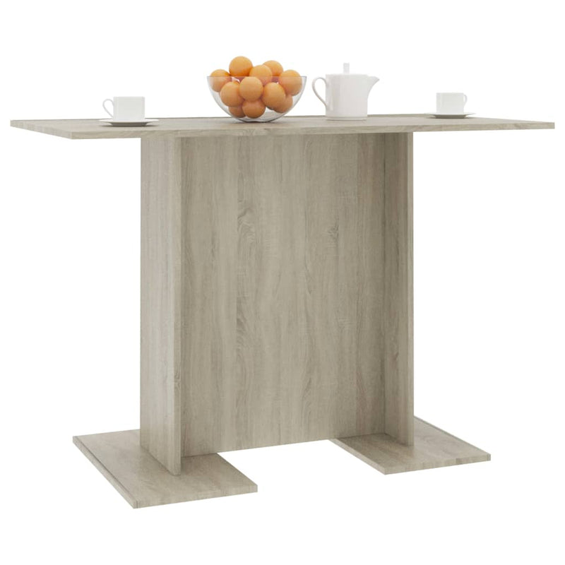 vidaXL sonoma tölgy színű szerelt fa étkezőasztal 110 x 60 x 75 cm