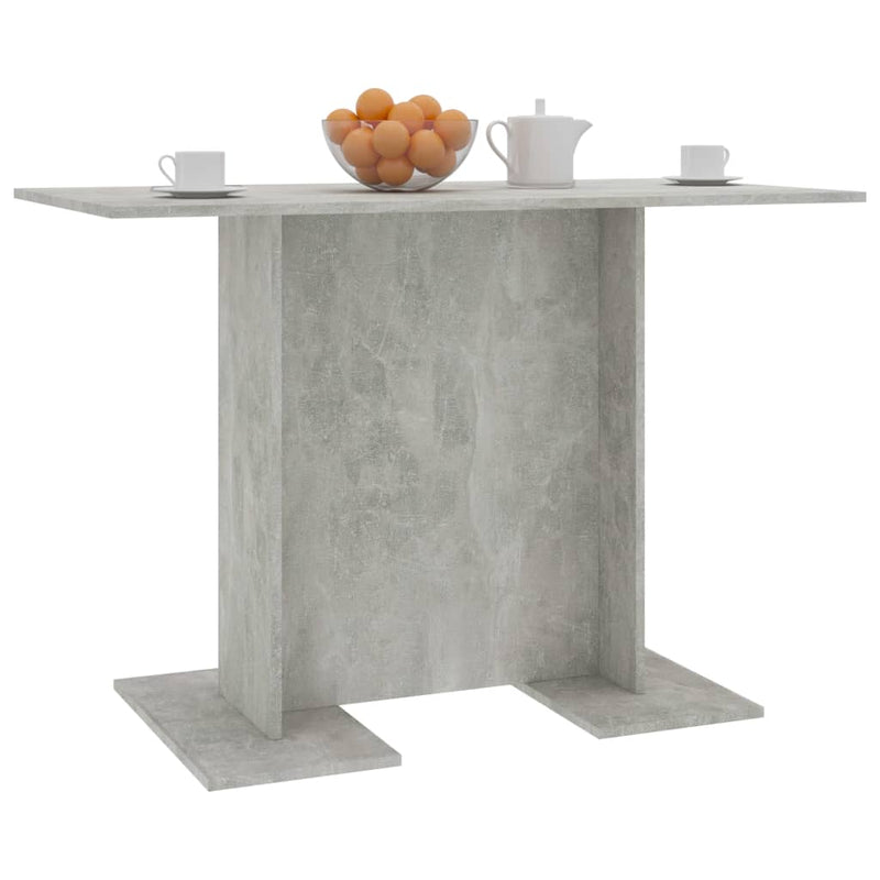 vidaXL betonszürke szerelt fa étkezőasztal 110 x 60 x 75 cm