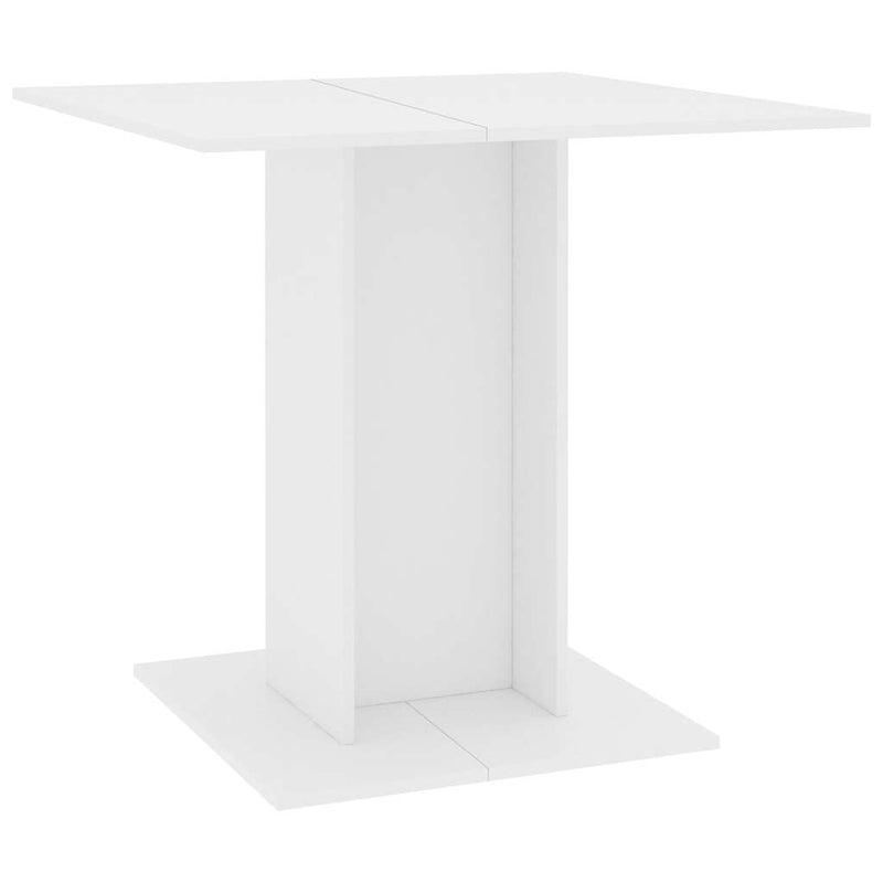 vidaXL fehér szerelt fa étkezőasztal 80 x 80 x 75 cm