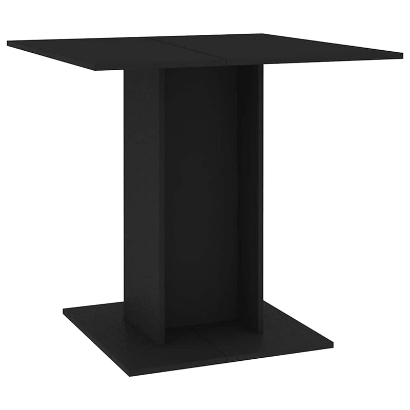 vidaXL fekete szerelt fa étkezőasztal 80 x 80 x 75 cm