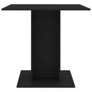 vidaXL fekete szerelt fa étkezőasztal 80 x 80 x 75 cm