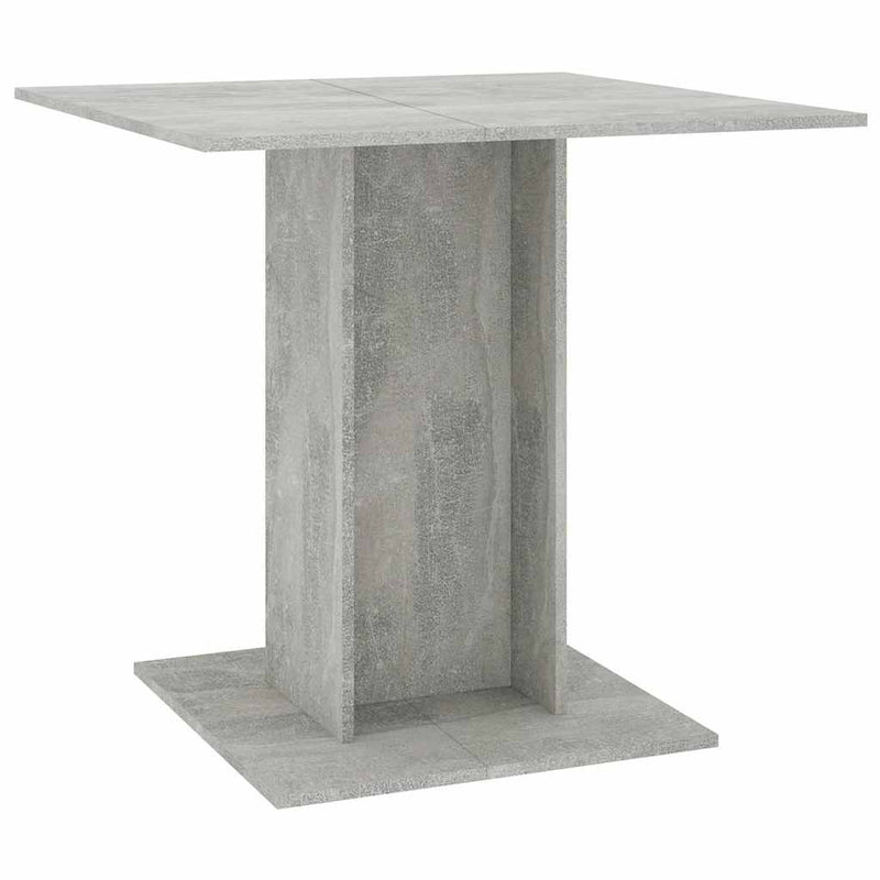 vidaXL betonszürke szerelt fa étkezőasztal 80 x 80 x 75 cm