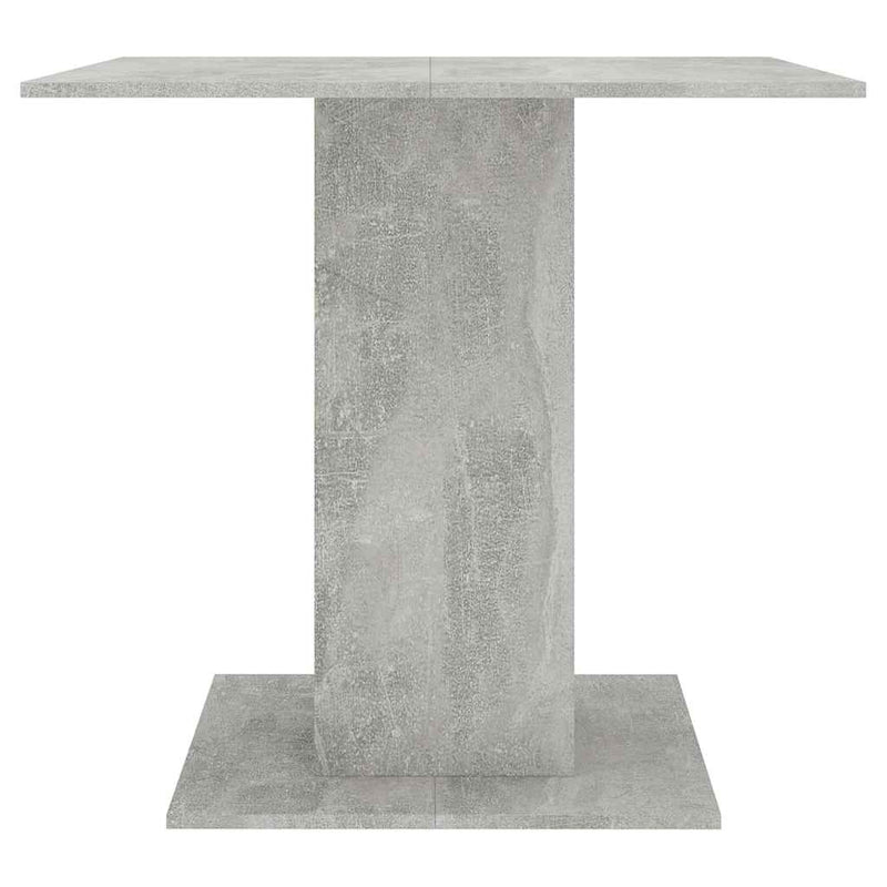 vidaXL betonszürke szerelt fa étkezőasztal 80 x 80 x 75 cm