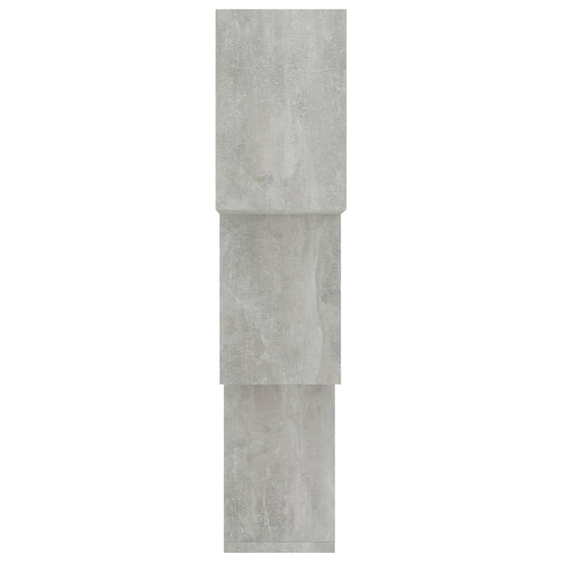 vidaXL betonszürke kocka alakú szerelt fa fali polcok 68x15x68 cm