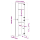 vidaXL fehér szerelt fa irodaszekrény 60 x 32 x 190 cm